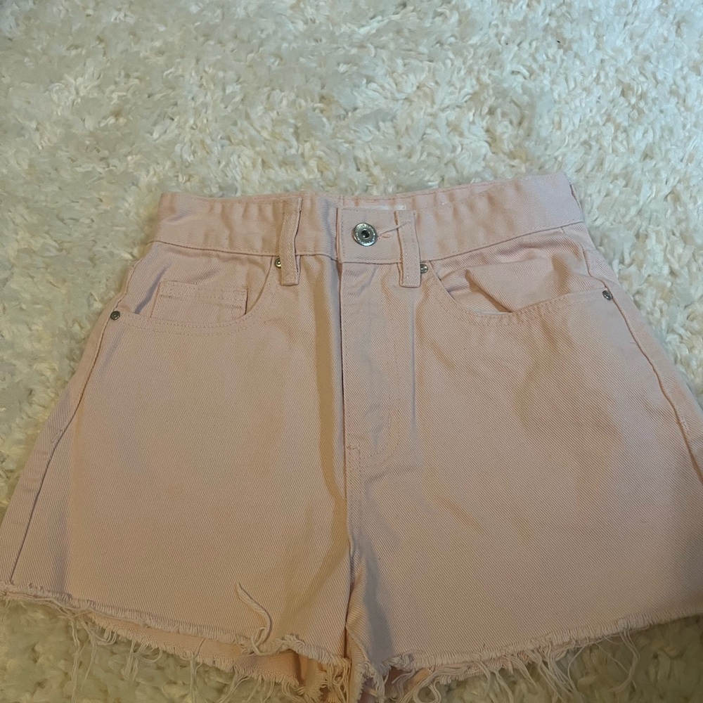 Light Pink Cotton:On Cheeky Mini Denim
Short - NEVER WORN!